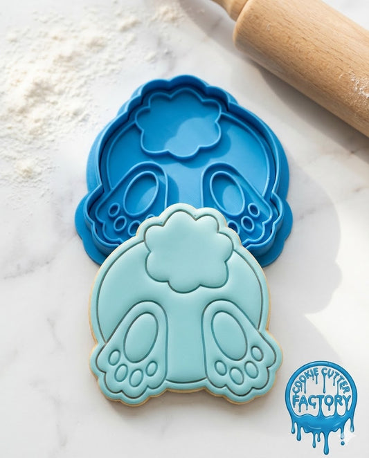 Bunny Butt Cookie Cutter and Embosser | Easter & Spring Animal Baking Tool