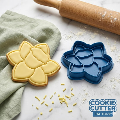 Daffodil Flower Cookie Cutter and Embosser Stamp Set | Narcissus, Spring, Easter, Floral