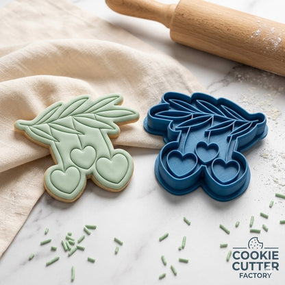 Hanging Heart Greenery Branch Cookie Cutter and Embosser Stamp | Botanical Love, Boho Wedding, Valentine's Day