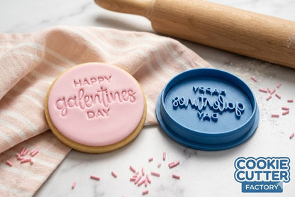 Happy Galentine's Day Cookie Cutter and Embosser Stamp | Girls Night, Best Friend Gift, BFF Valentine