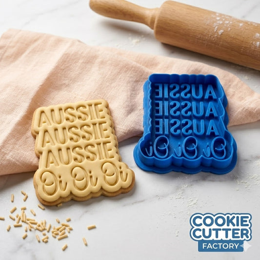 Aussie Aussie Aussie Oi Oi Oi Plaque Cookie Cutter and Embosser Stamp | Australia Day, Sports Chant