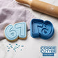 Viral 6 7 Meme Cookie Cutter and Embosser Stamp | Six Seven Trend, TikTok Famous, Gen Alpha Brainrot