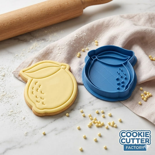 Fresh Lemon Fruit Cookie Cutter and Embosser Stamp Set | Summer, Citrus, Tutti Frutti Theme