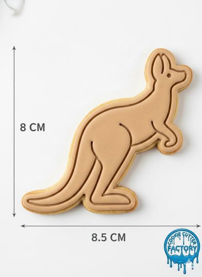 Cute Kangaroo Cookie Cutter and Embosser Stamp | Australian Wildlife, Animal Party