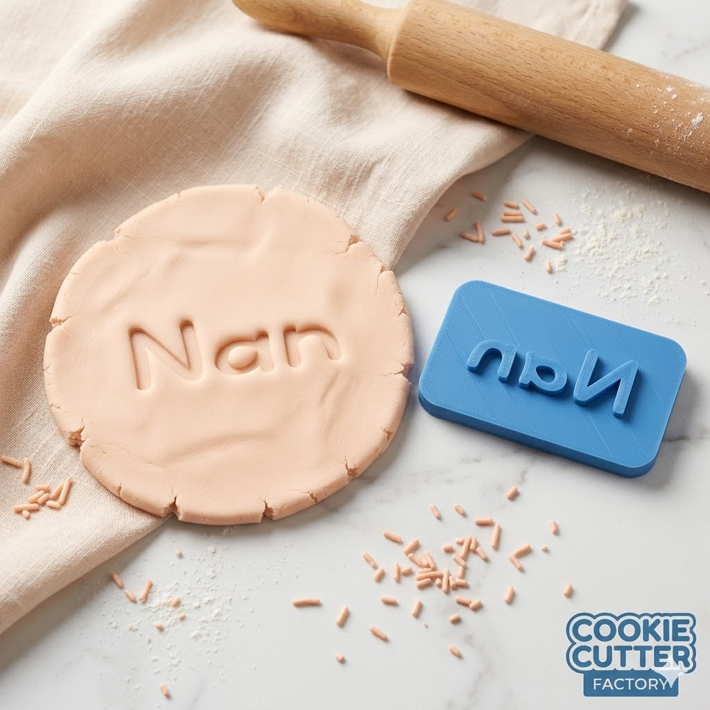 Nan Mini Block Text Embosser Stamp – Mother's Day Collection