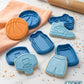 Basketball Sports Cookie Cutter and Embosser Set – 5 Piece Set for Birthdays & Team Snacks