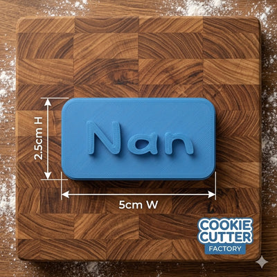 Nan Mini Block Text Embosser Stamp – Mother's Day Collection