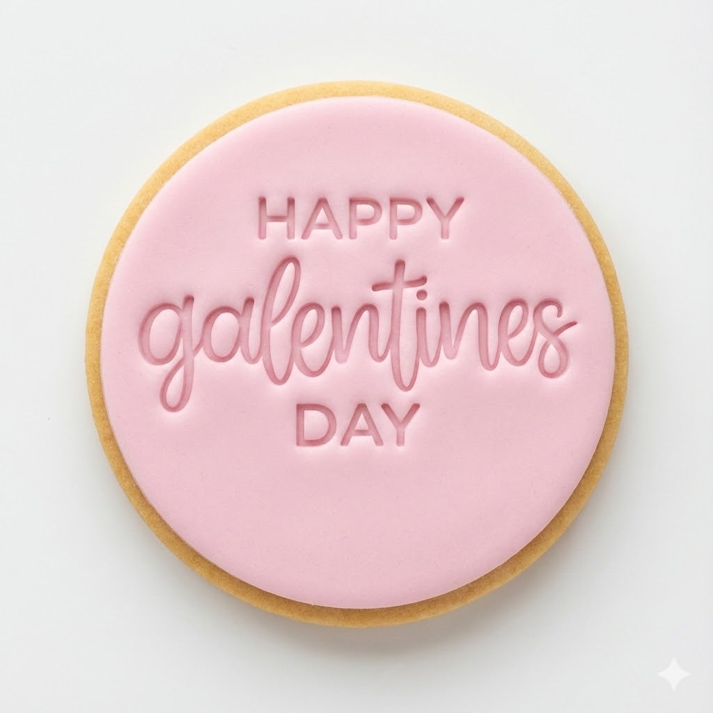 Happy Galentine's Day Cookie Cutter and Embosser Stamp | Girls Night, Best Friend Gift, BFF Valentine