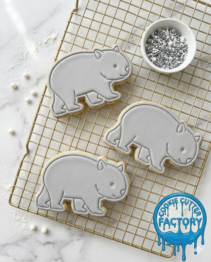 Cute Wombat Cookie Cutter and Embosser Stamp | Australian Wildlife, Animal Party