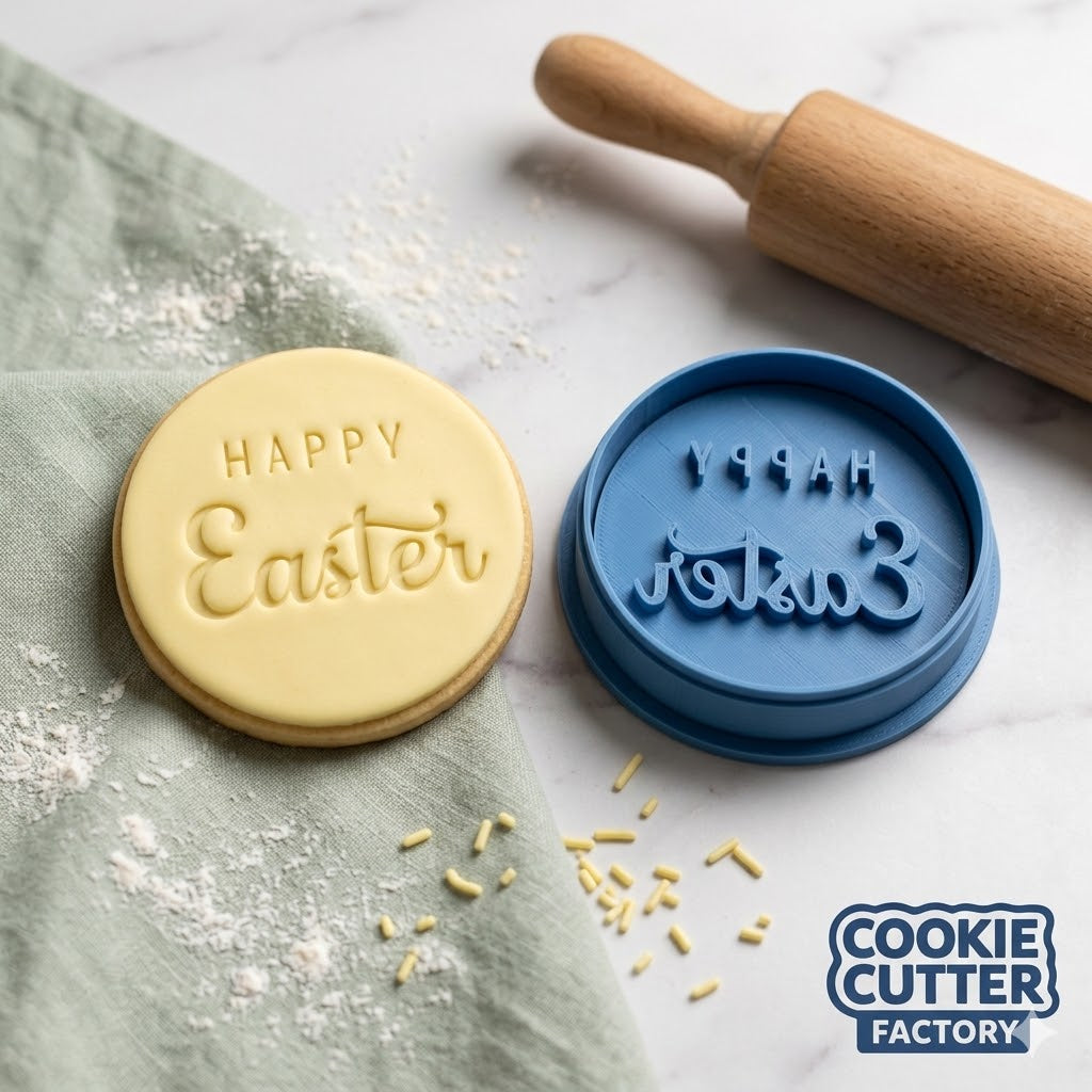 Happy Easter Round Cookie Embosser – Easter Collection