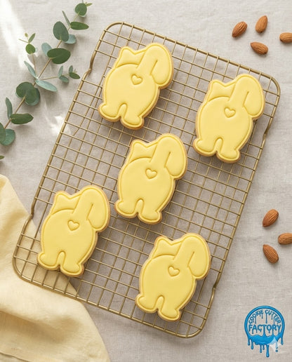Cute Cat Butt Cookie Cutter and Embosser Stamp | Funny Kitten, Valentine's Heart