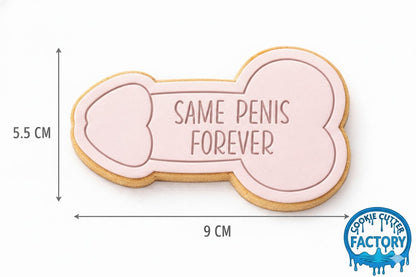 Same Penis Forever Funny Penis Cookie Cutter Set – Bachelorette & Adult Party Baking Tool