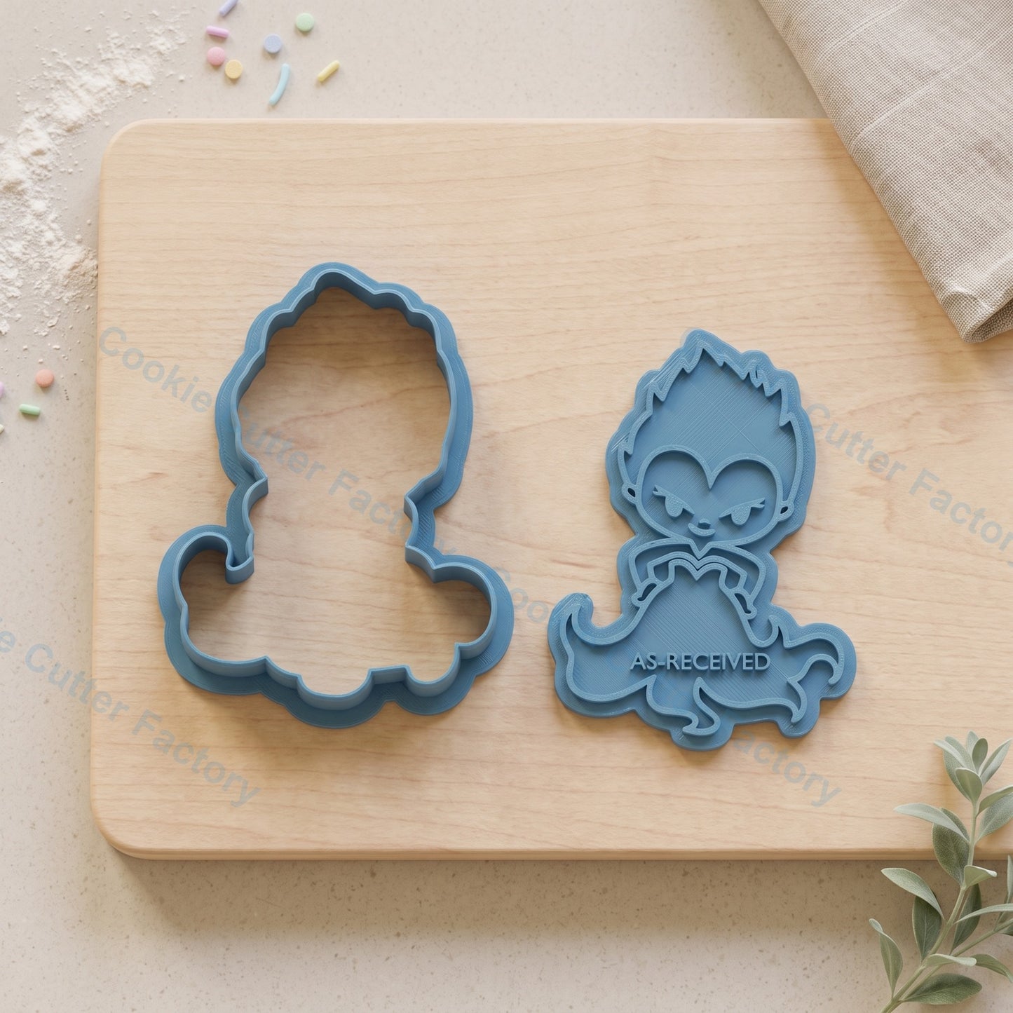 Ursula Cookie Cutter and Embosser Stamp - Sea Witch Villain Cookies
