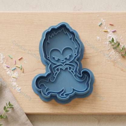 Ursula Cookie Cutter and Embosser Stamp - Sea Witch Villain Cookies