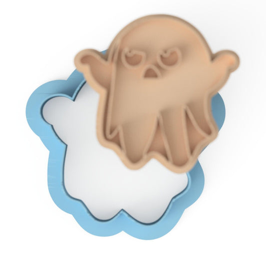 Ghost Halloween Cookie Cutter & Stamp Embosser