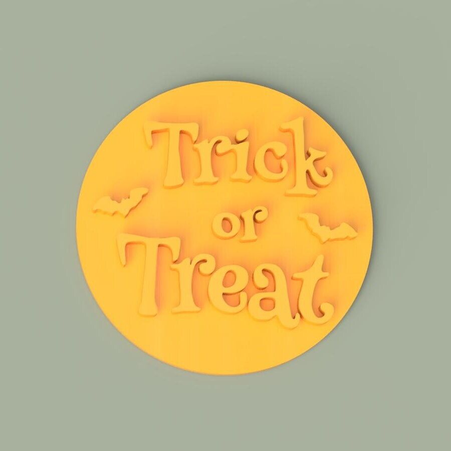 Trick Or Treat Halloween Cookie Cutter & Stamp Embosser