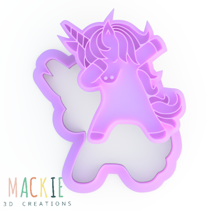 Unicorns and Rainbow Set 2 Cookie Cutter & Embosser Stamp Fantasy & mythical