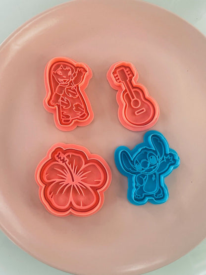 Alien Duo Cookie Cutter & Embosser Stamps Set Kids TV Movie Gaming