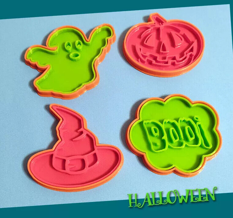 Halloween Creatures Cookie Cutter & Stamp Set Style 1