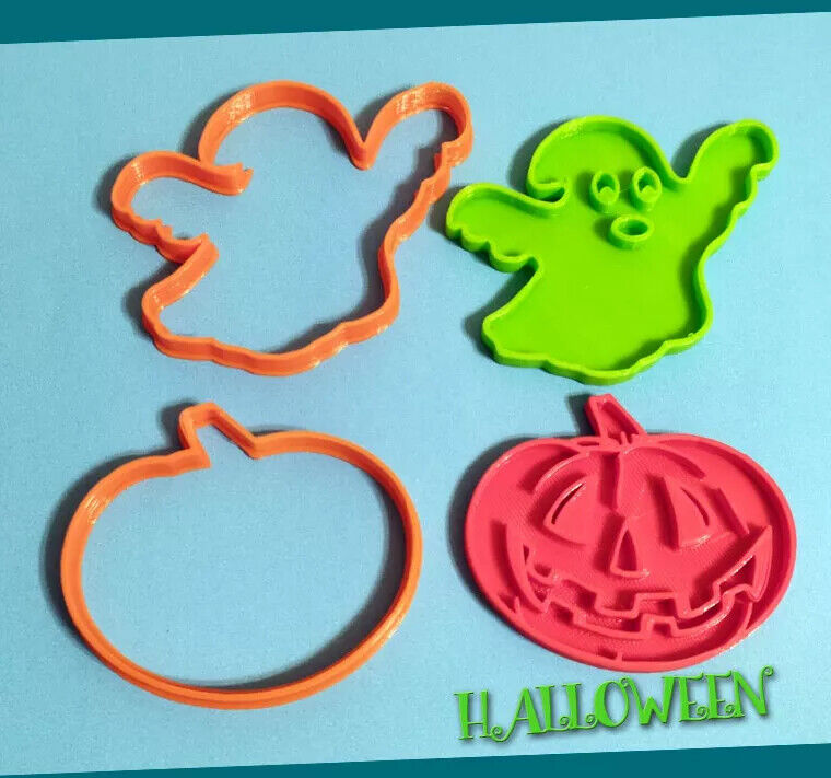 Halloween Creatures Cookie Cutter & Stamp Set Style 1