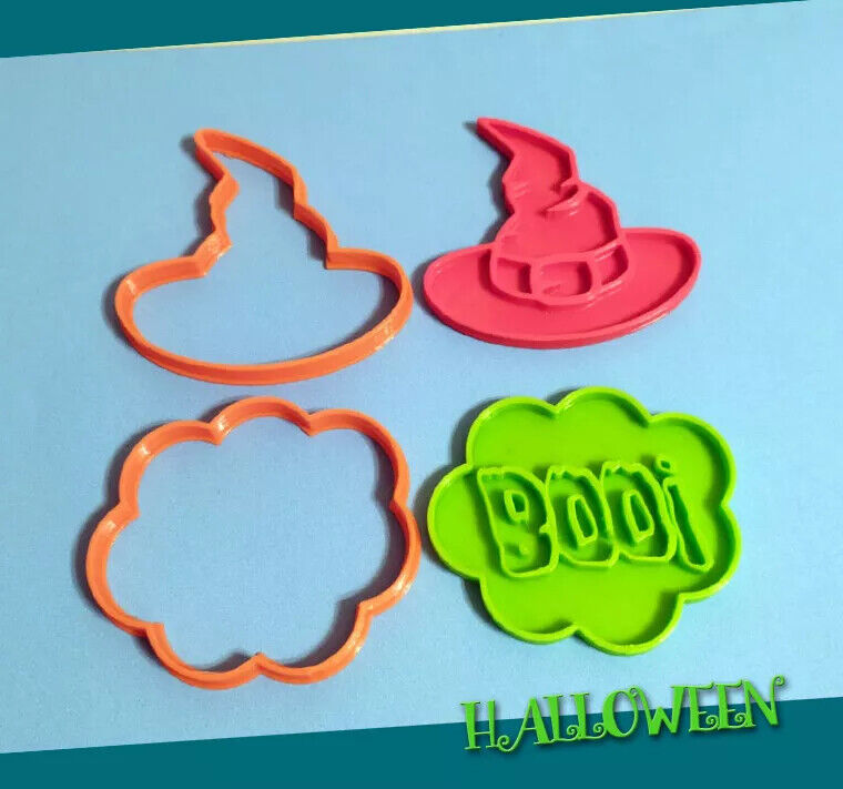 Halloween Creatures Cookie Cutter & Stamp Set Style 1