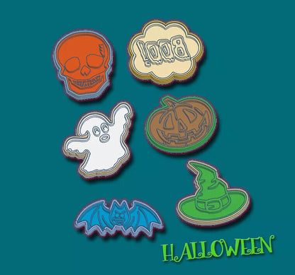 Halloween Creatures Cookie Cutter & Stamp Set Style 1