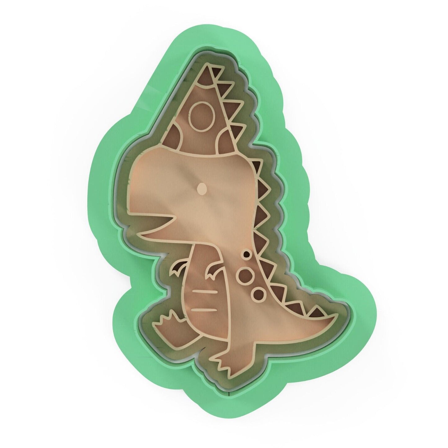 Dinosaur Birthday Cookie Cutter and Stamps Embossers Set