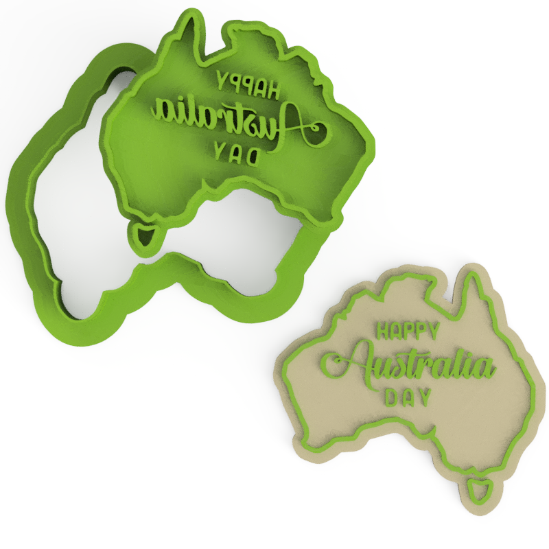 Happy Australia Day Cutter & Embosser Stamp