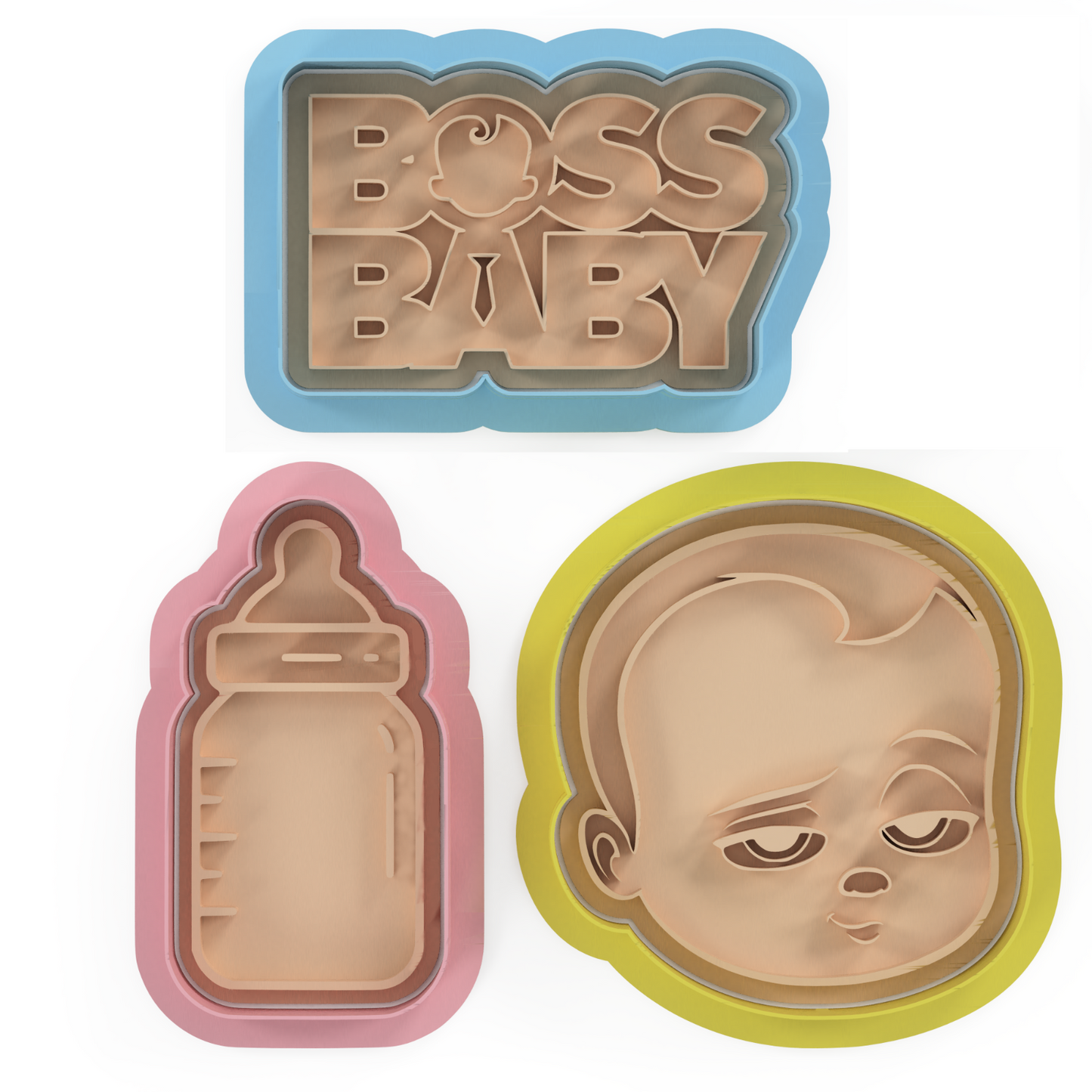 Baby Executive Cookie Cutter and Embosser Stamp Kids TV