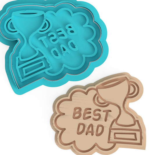 Best Dad V1 Cookie Cutter and Embosser Stamp Fathers Day