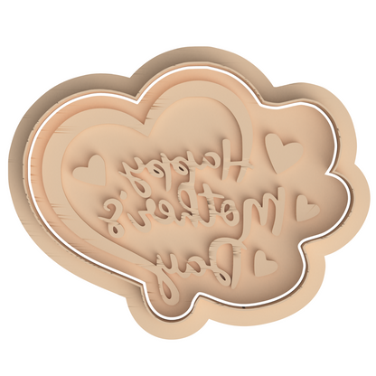 Happy Mothers Day Heart Cookie Cutter & Embosser Stamp