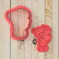 Bear Holding Hearts Cookie Cutter and Embosser Stamp Valentine's Day