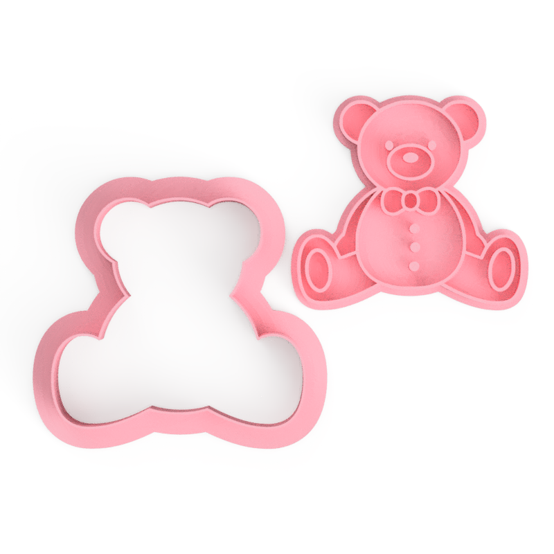 Teddy Bear V1 Cookie Cutter & Embosser Stamp  baby shower