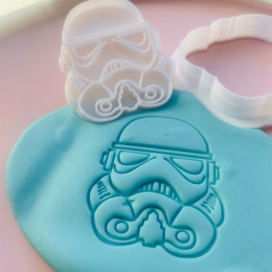 Galactic Trooper Cookie Cutter & Embosser Stamps Set Kids TV Movie