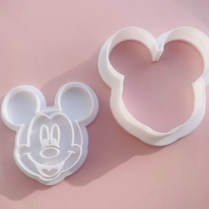 Mickey and Minnie Mouse Cookie Cutter and Embosser Set | Singles or Set of Two