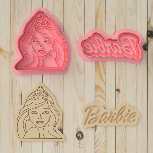 Doll Character Cookie Cutter & Embosser Stamps Set V2 Kids TV