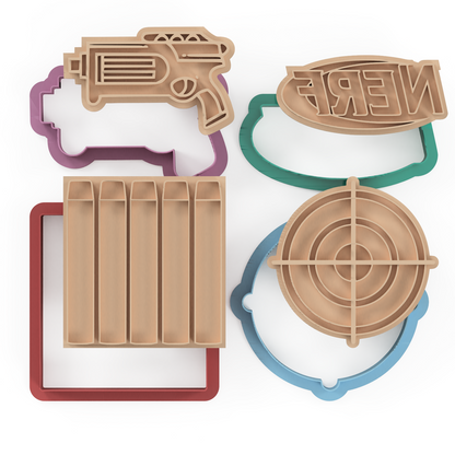 Blaster Toy Cutter & Embosser Set Cookie Cutters Stamp