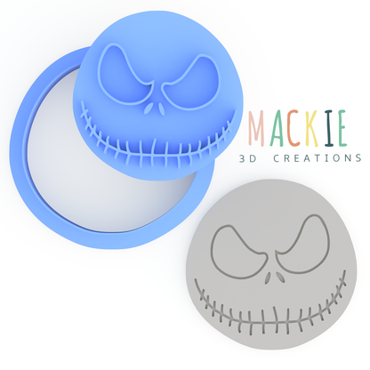 Jack Skellington Halloween Cookie Cutter & Stamp Set - Spooky Baking Fun