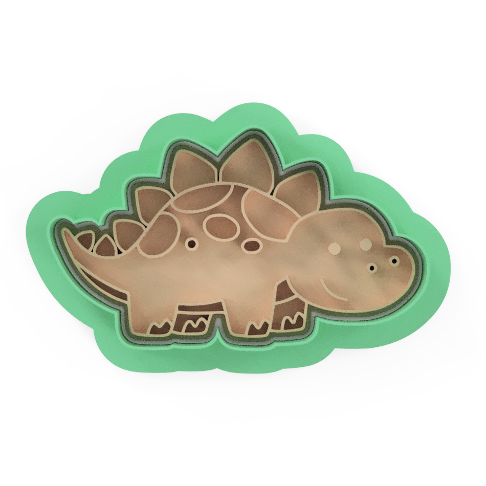 Dinosaurs Cookie Cutter & Stamp Embosser Set V4