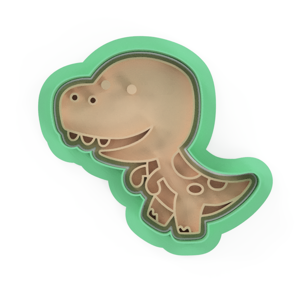 Dinosaurs Cookie Cutter & Stamp Embosser Set V4