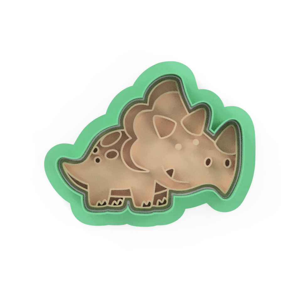 Dinosaurs Cookie Cutter & Stamp Embosser Set V4