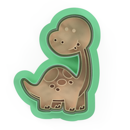 Dinosaurs Cookie Cutter & Stamp Embosser Set V4