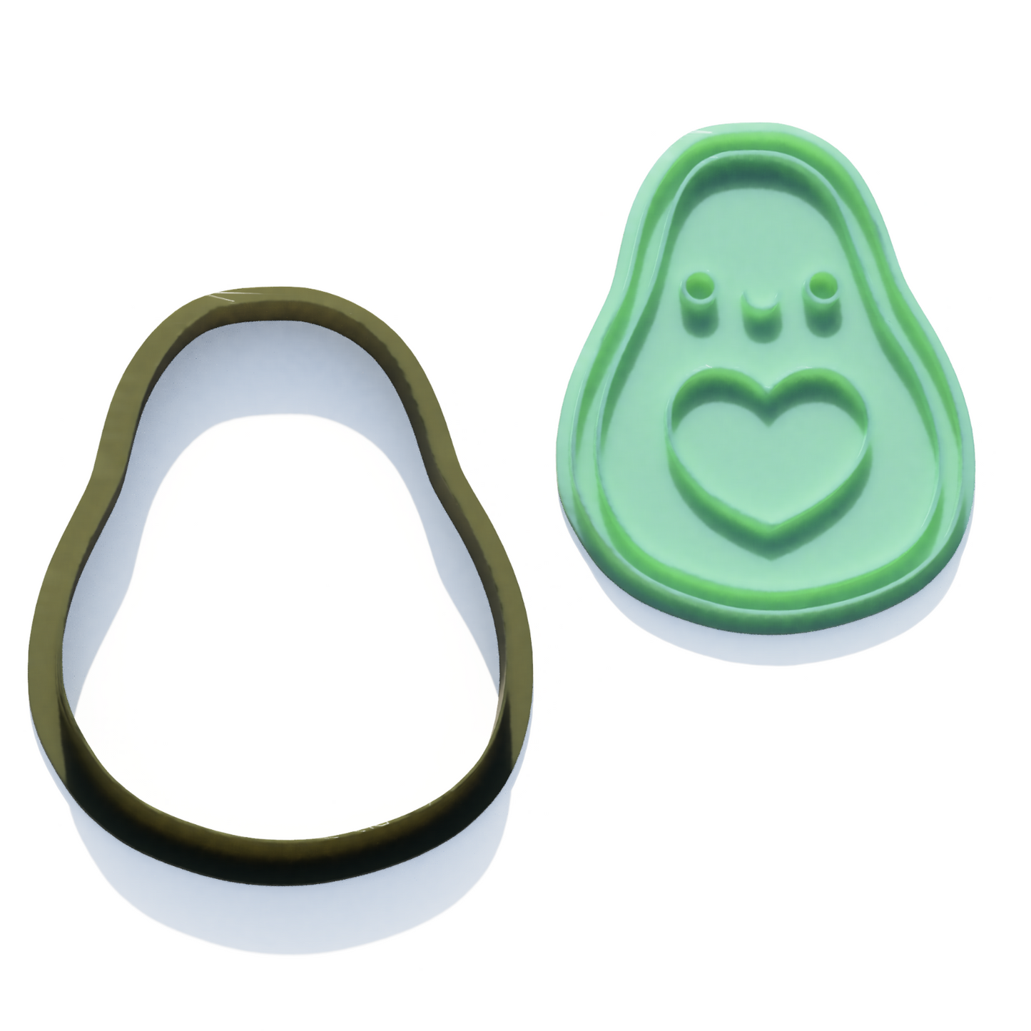 Avocado Love: Cookie Cutter and Embosser Stamp Set Valentine Food