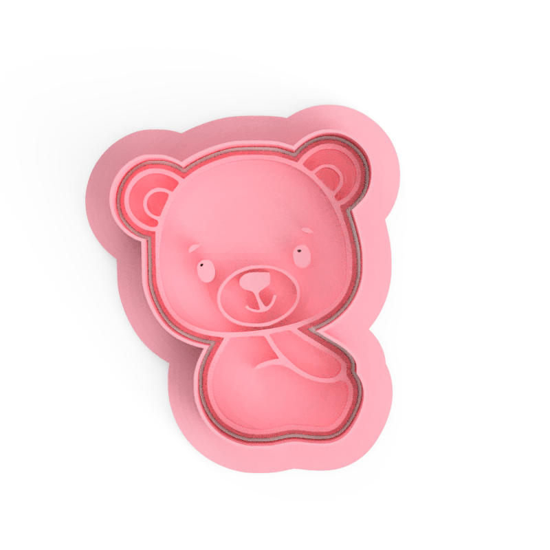 Baby Teddy Bear Set Cookie Cutter & Embosser Stamp baby shower