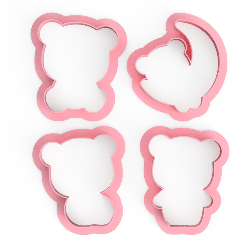 Baby Teddy Bear Set Cookie Cutter & Embosser Stamp baby shower ...