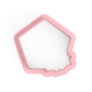 Pentagon with Flowers, Frame Cookie Cutter & Embosser Stamps shapes