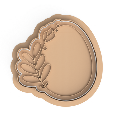 Floral Easter Egg Cookie Cutter & Stamp