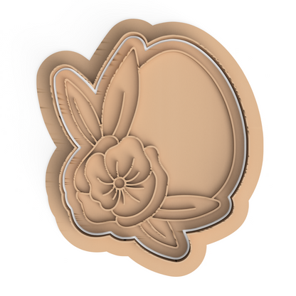 Floral Easter Egg Cookie Cutter & Stamp