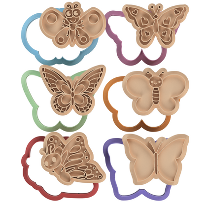 Butterfly Cookie Cutter & Stamp Embosser Set Bugs Insects