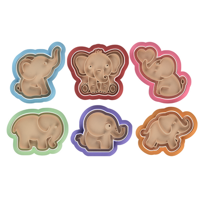 Elephant  Cookie Cutter and Embosser Stamp animals